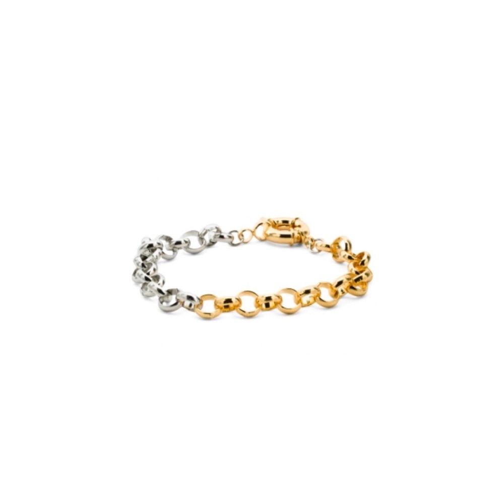 Kenneth Jay Lane Two Tone Chain Bracelet.